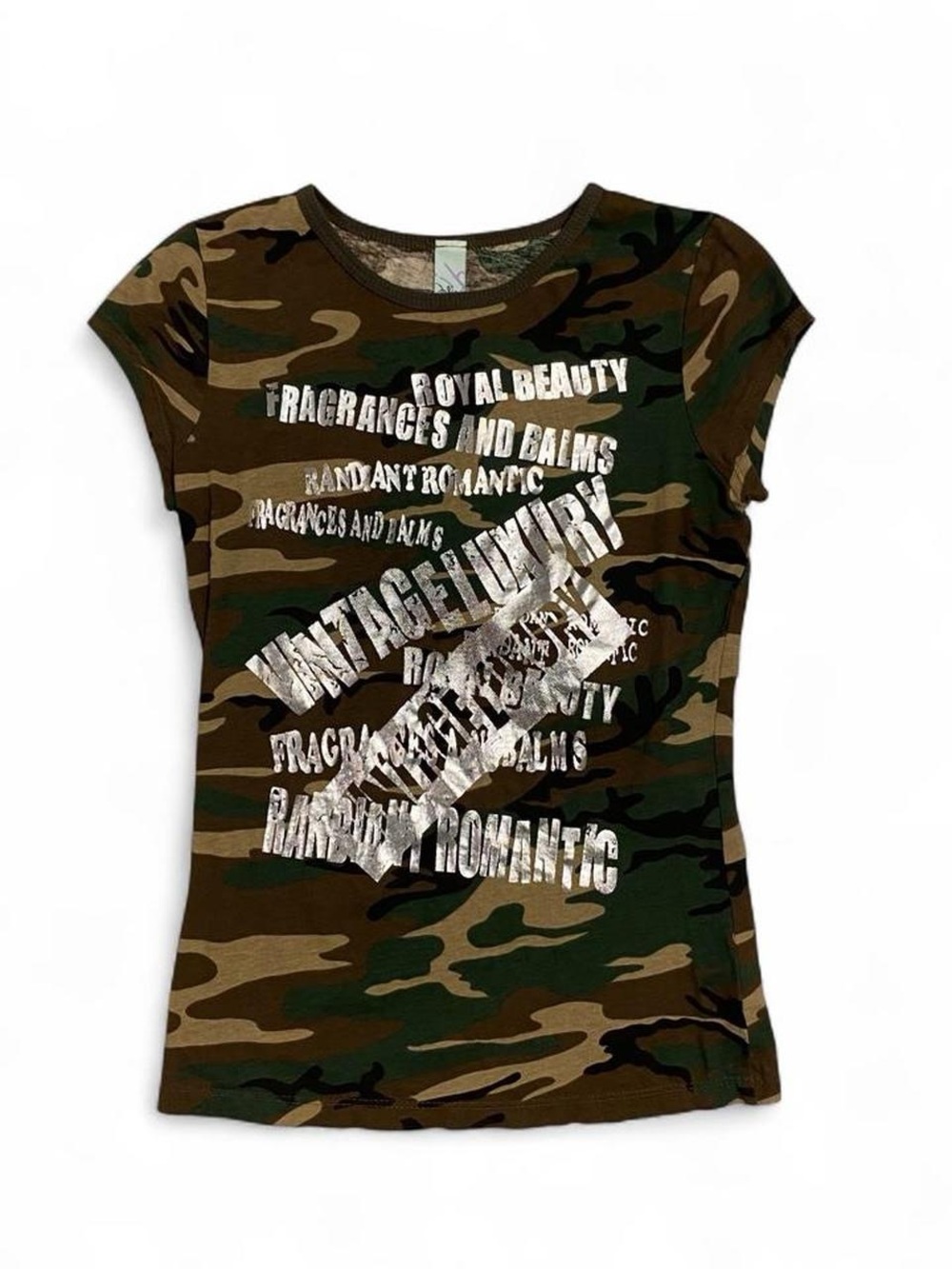 Jolie & Beau Y2K Deadstock Camo Baby Tee